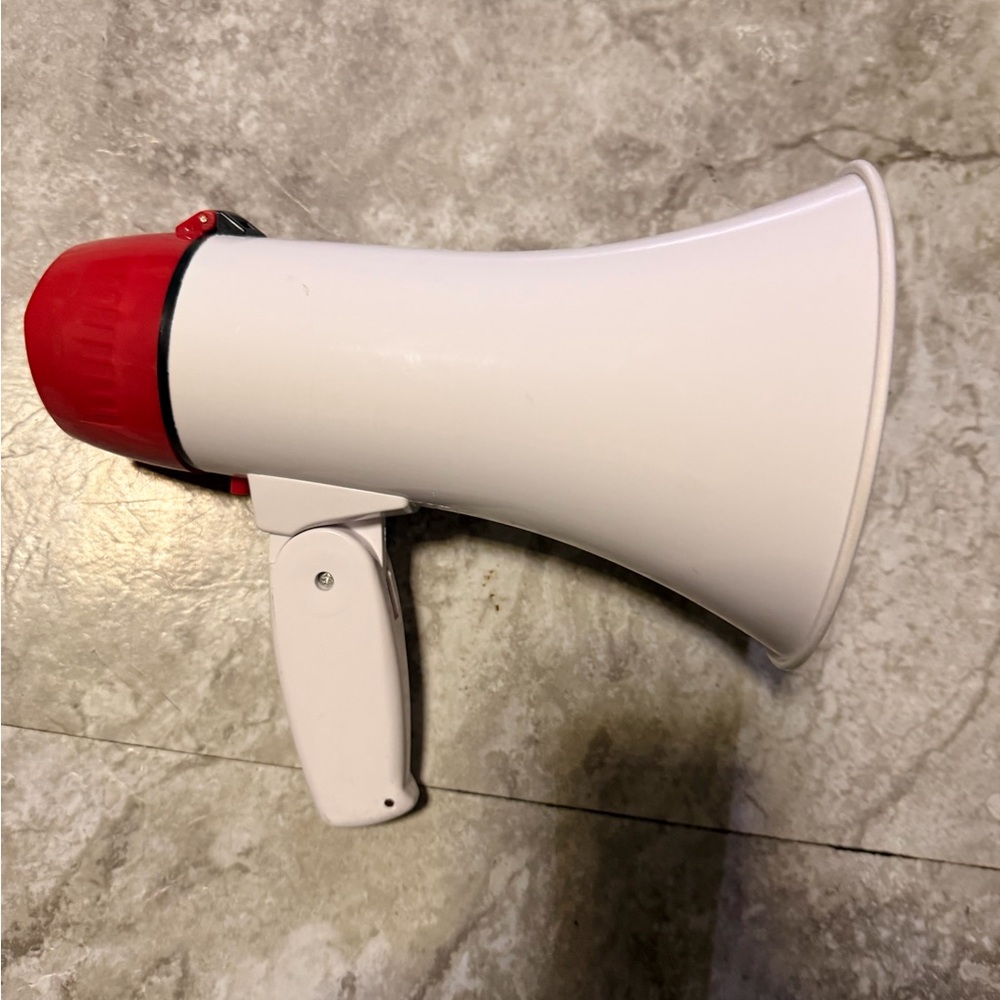 Red and White Megaphone